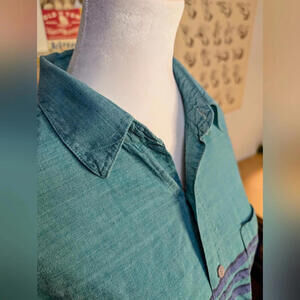 👾 Vintage Sears Button-Up Short Sleeve Shirt, Size XL